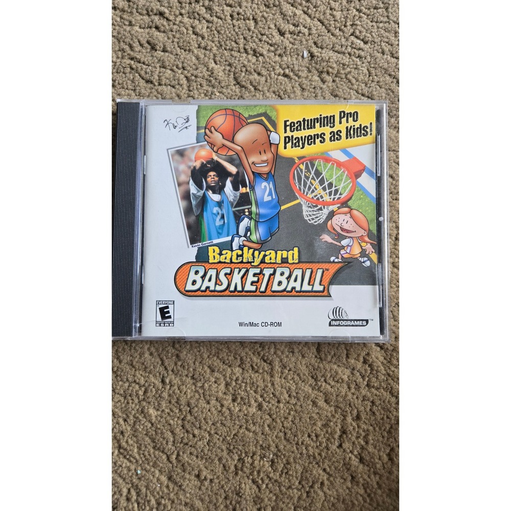 Backyard Basketball PC Mac CD-ROM 2001 Infogrames Kevin Garnett Retro Video Game